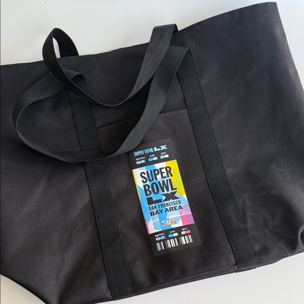 NFL Super Bowl LX Black Tote Bag